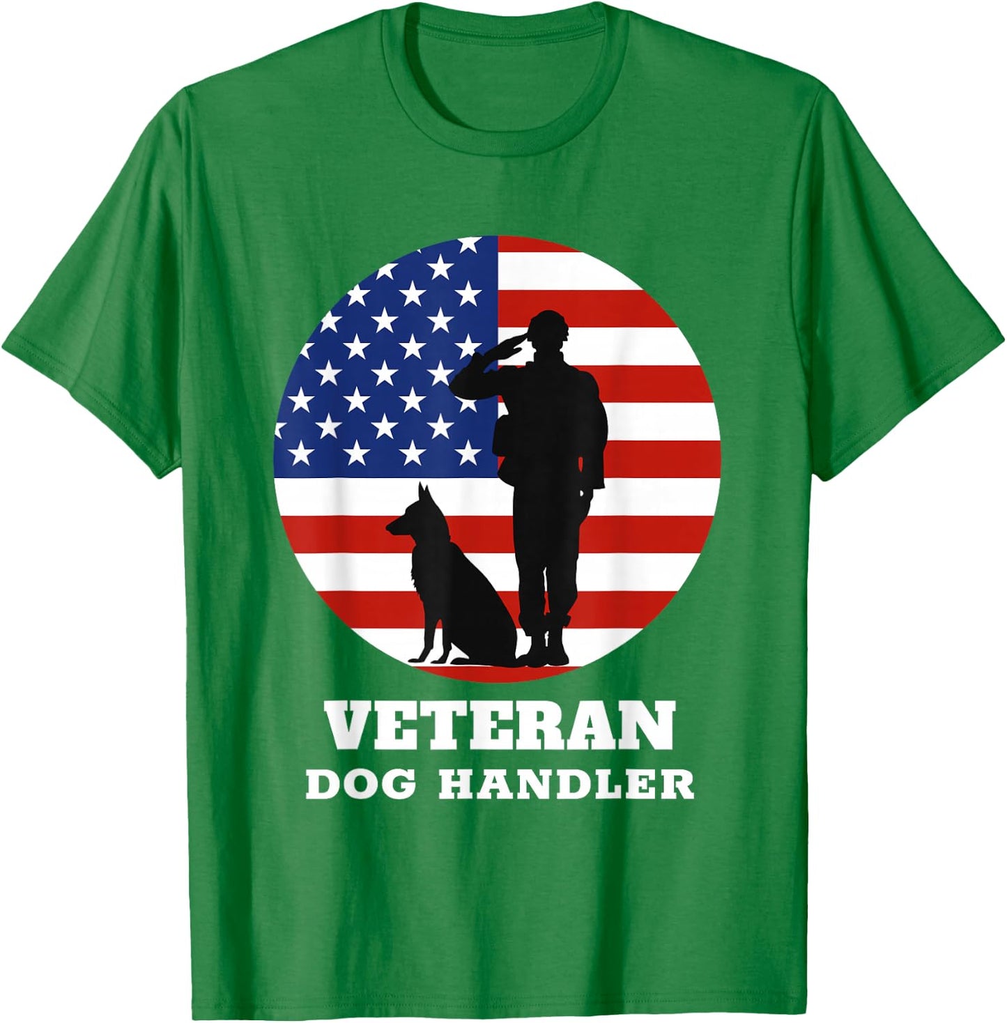 USA Veteran Dog Handler K9 T-Shirt - T-Shirt | Irish Green