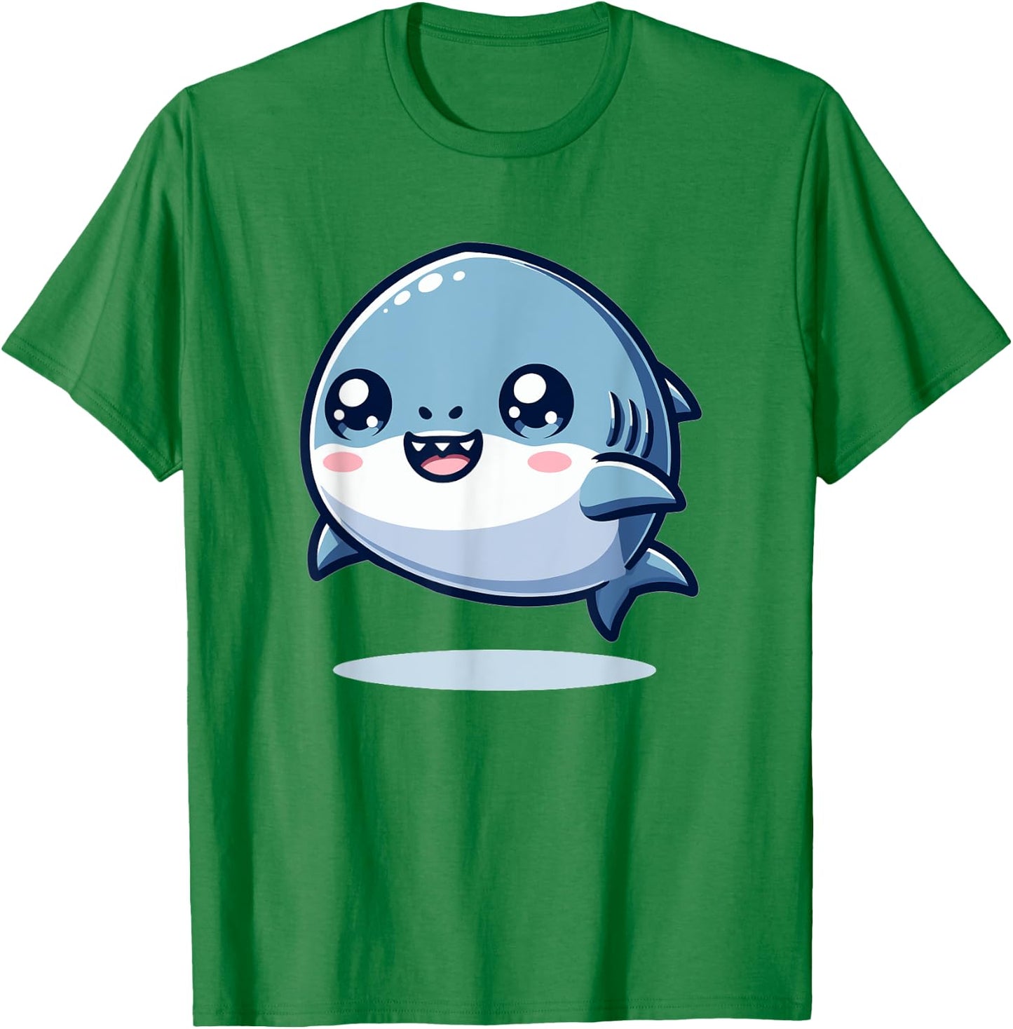 Adorable Cute Japanese Kawaii Chibi Shark T-Shirt - T-Shirt | Irish Green