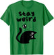 Stay Weird Cat T-Shirt - T-Shirt | Irish Green