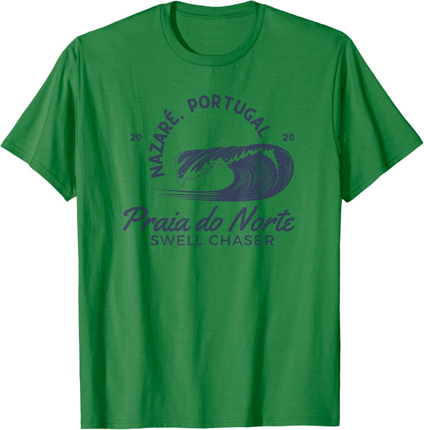 Nazaré Portugal Big Wave Surfing Surf Swell Chaser T-Shirt - T-Shirt | Irish Green