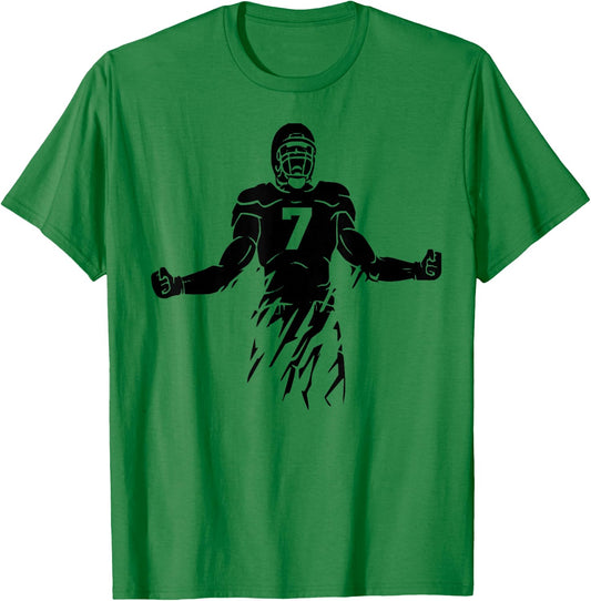 Football Number 7, My Favorite Football Players Number T-Shirt - T-Shirt | Irish Green