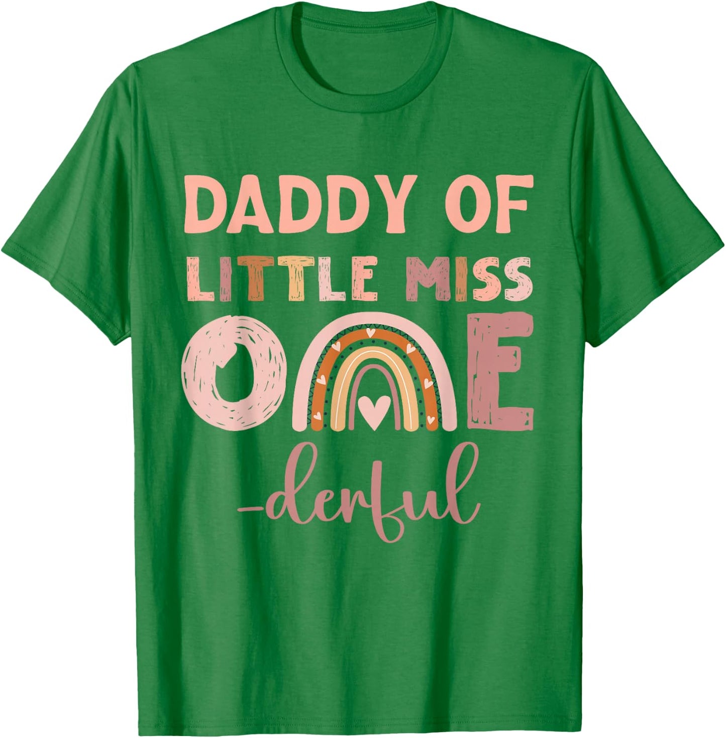 Boho Daddy of Miss Onederful 1st Birthday Girl Cute Small T-Shirt - T-Shirt | Irish Green