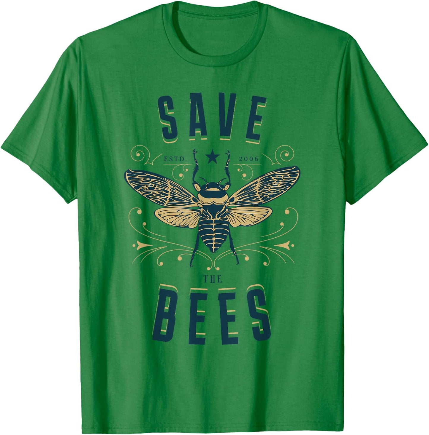 Retro Save the Bees Apiary Shirt Bee Beekeeper Earth Day T-Shirt - T-Shirt | Irish Green