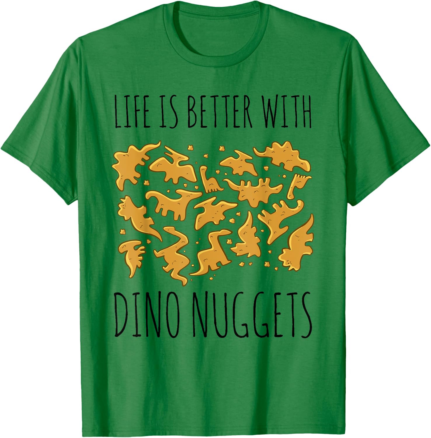 Dino Chicken Dinosaur Nugs Veggie Funny T-Shirt - T-Shirt | Irish Green