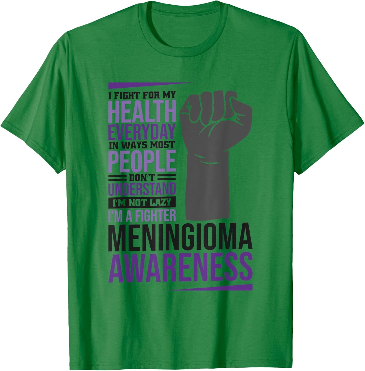 Meningioma Awareness, Meningioma Warrior Awareness T-Shirt - T-Shirt | Irish Green