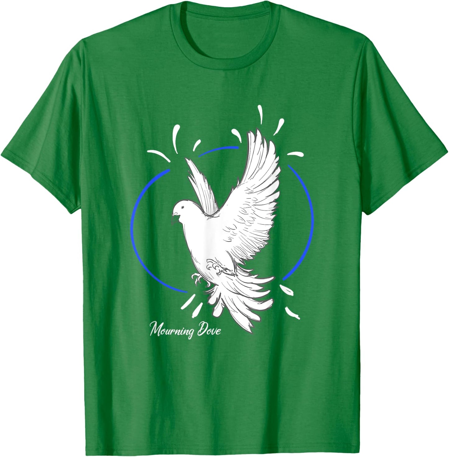 Beautiful Flying Peaceful White Mourning Dove Bird T-Shirt - T-Shirt | Irish Green