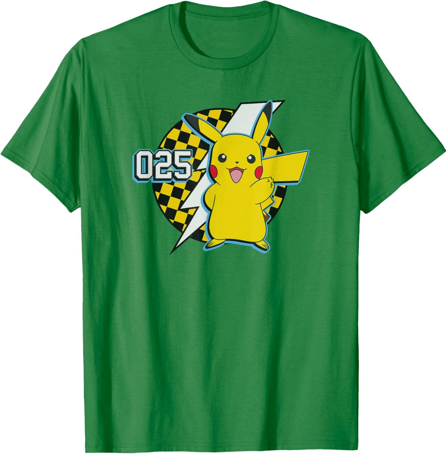 Pokémon Pikachu 025 Pika Racer Number Logo T-Shirt - T-Shirt | Irish Green