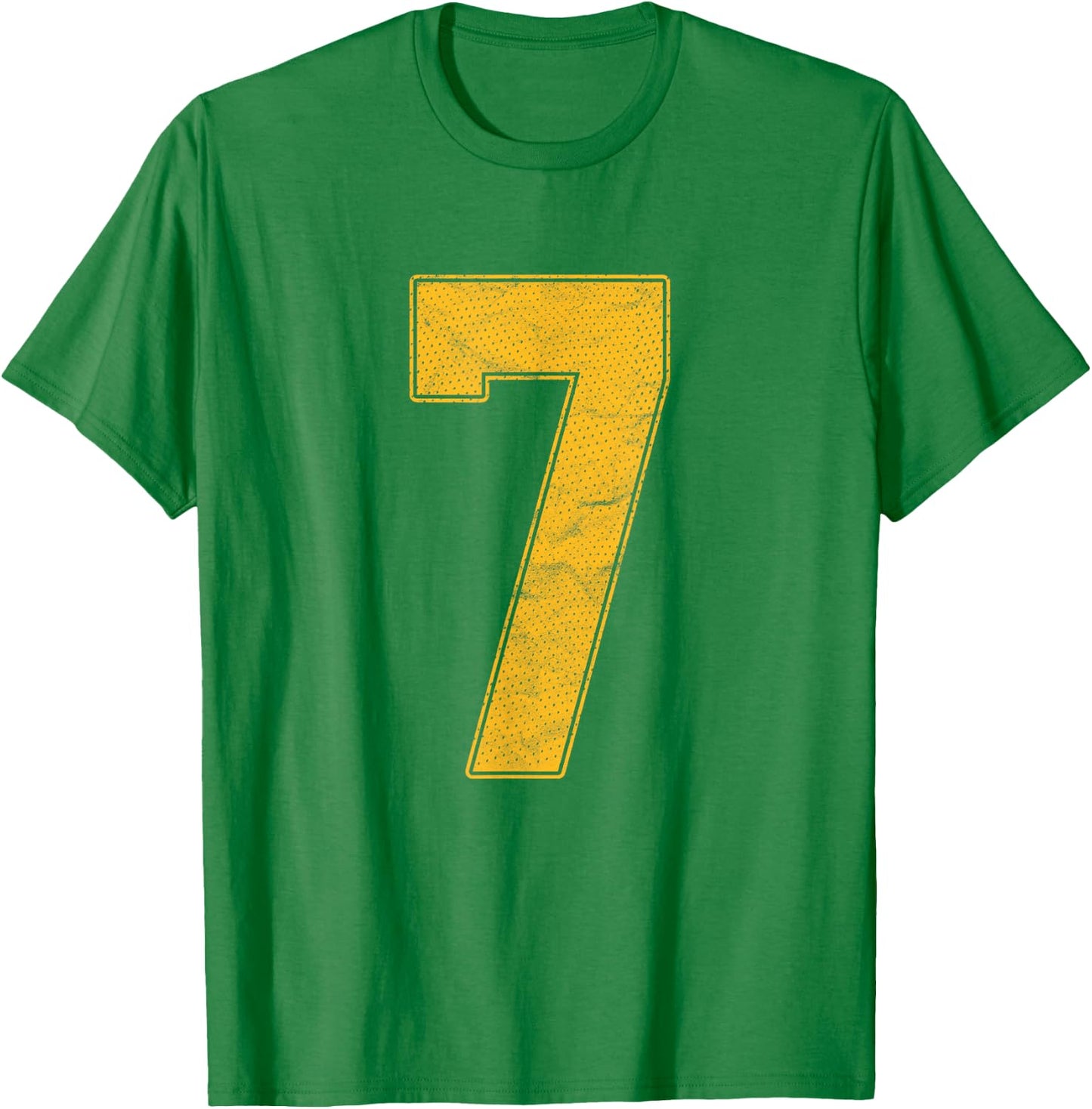 Number 7 Numbered Uniform Sports Team Jersey 7th Birthday T-Shirt - T-Shirt | Irish Green