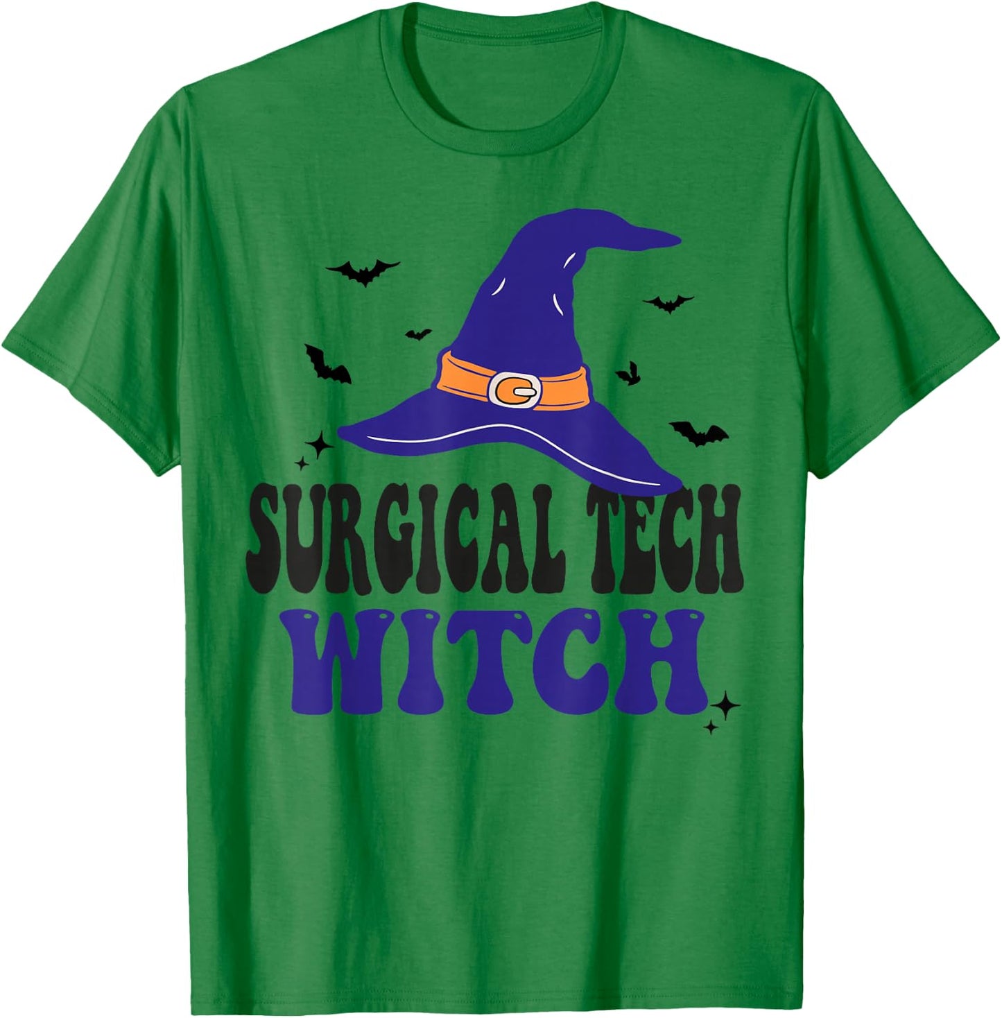 Surgical Tech Witch Halloween Funny Matching Group Costume T-Shirt - T-Shirt | Irish Green