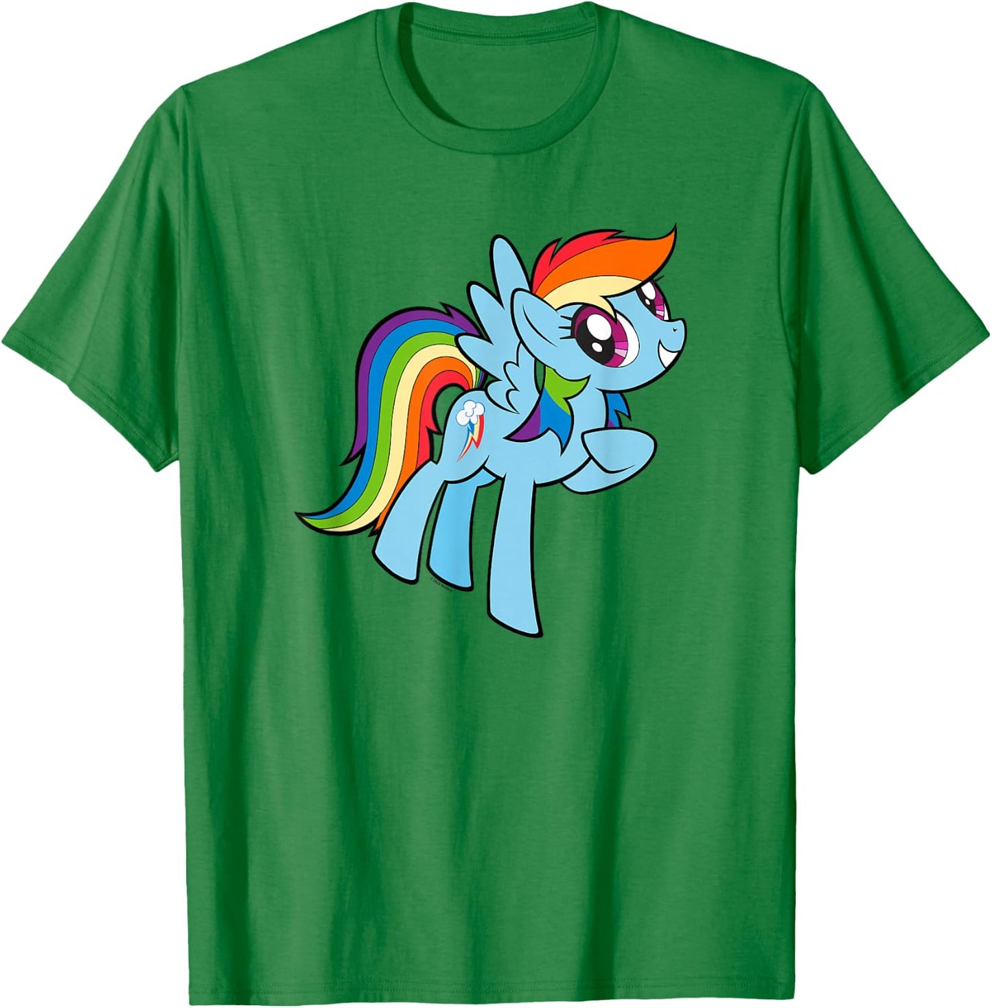 My Little Pony: Friendship is Magic Adorable Rainbow Dash T-Shirt - T-Shirt | Irish Green