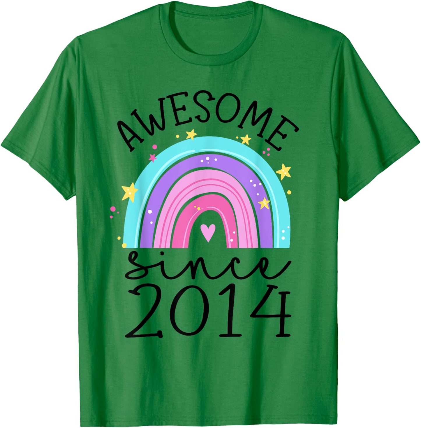 Awesome Since 2014 11th Birthday Rainbow 11 Year Old T-Shirt - T-Shirt | Irish Green