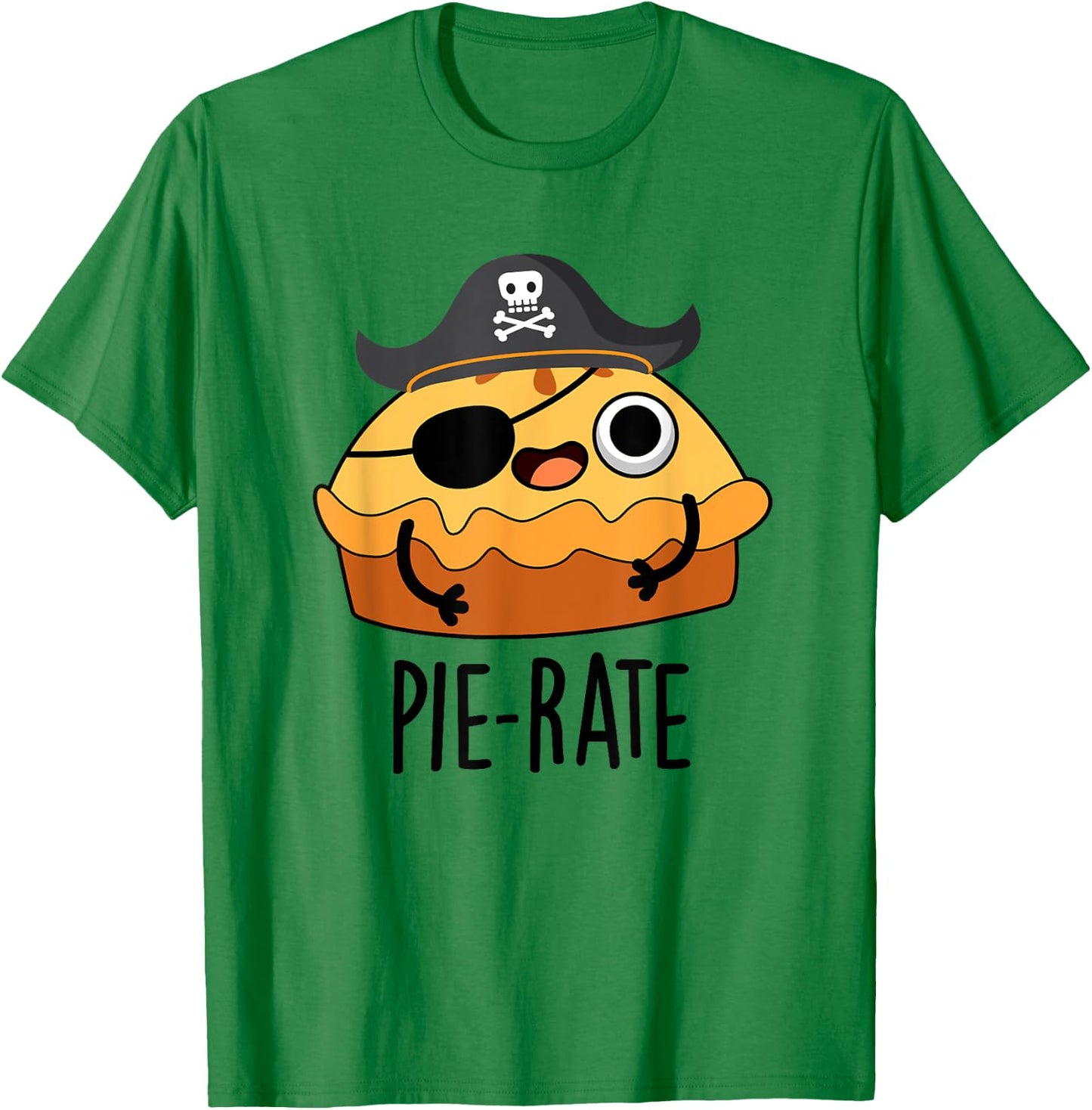 Pie-rate Funny Pie Pun T-Shirt - T-Shirt | Irish Green