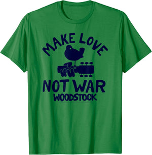 Woodstock - Make Love Not War T-Shirt - T-Shirt | Irish Green