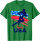 Rugby Football Support the Team Rugby Player USA Flag T-Shirt - T-Shirt | Irish Green