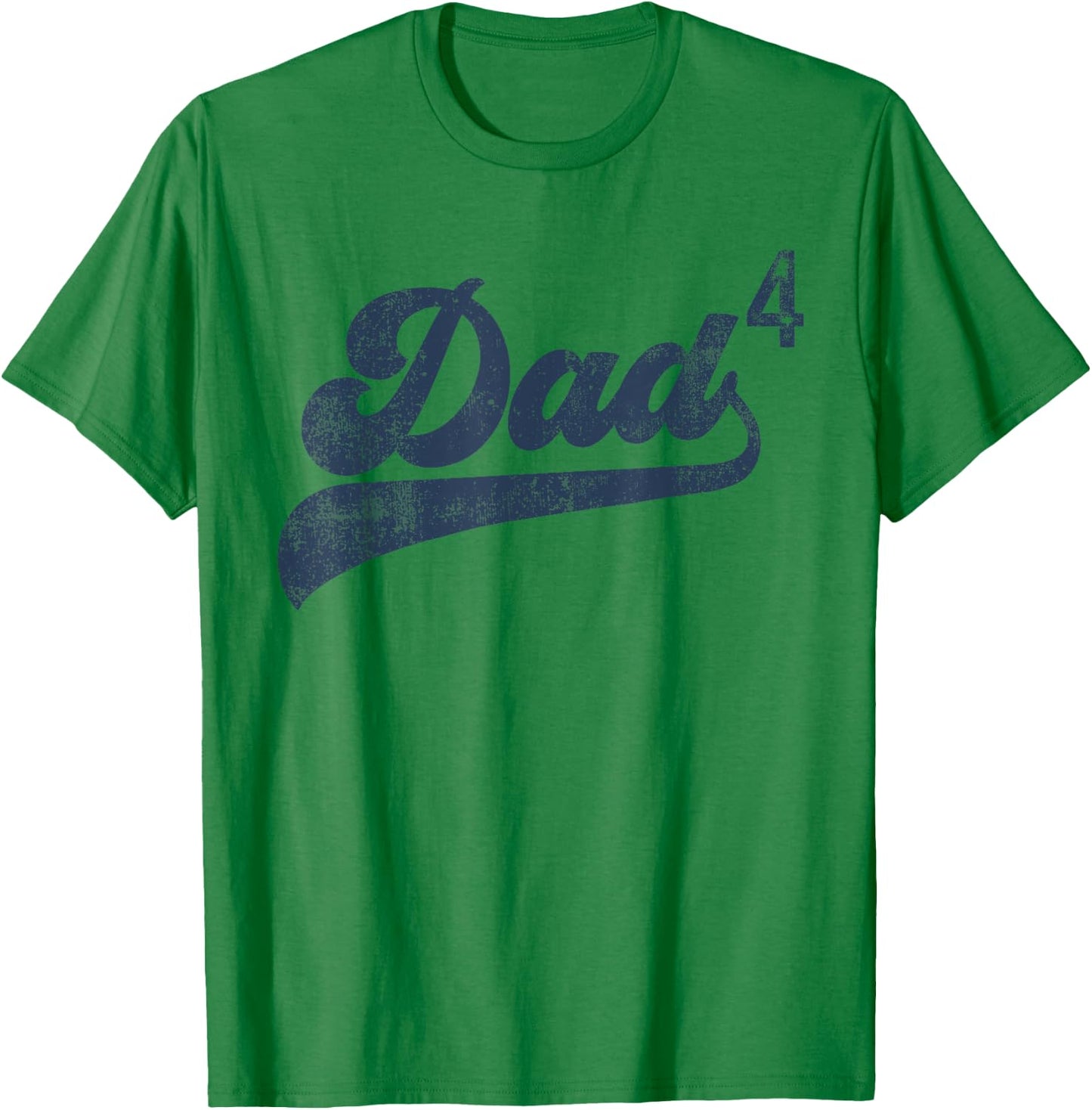 Dad4 Daddy Of 4 Kids Gifts Father Of Four Fourth Time Dad T-Shirt - T-Shirt | Irish Green