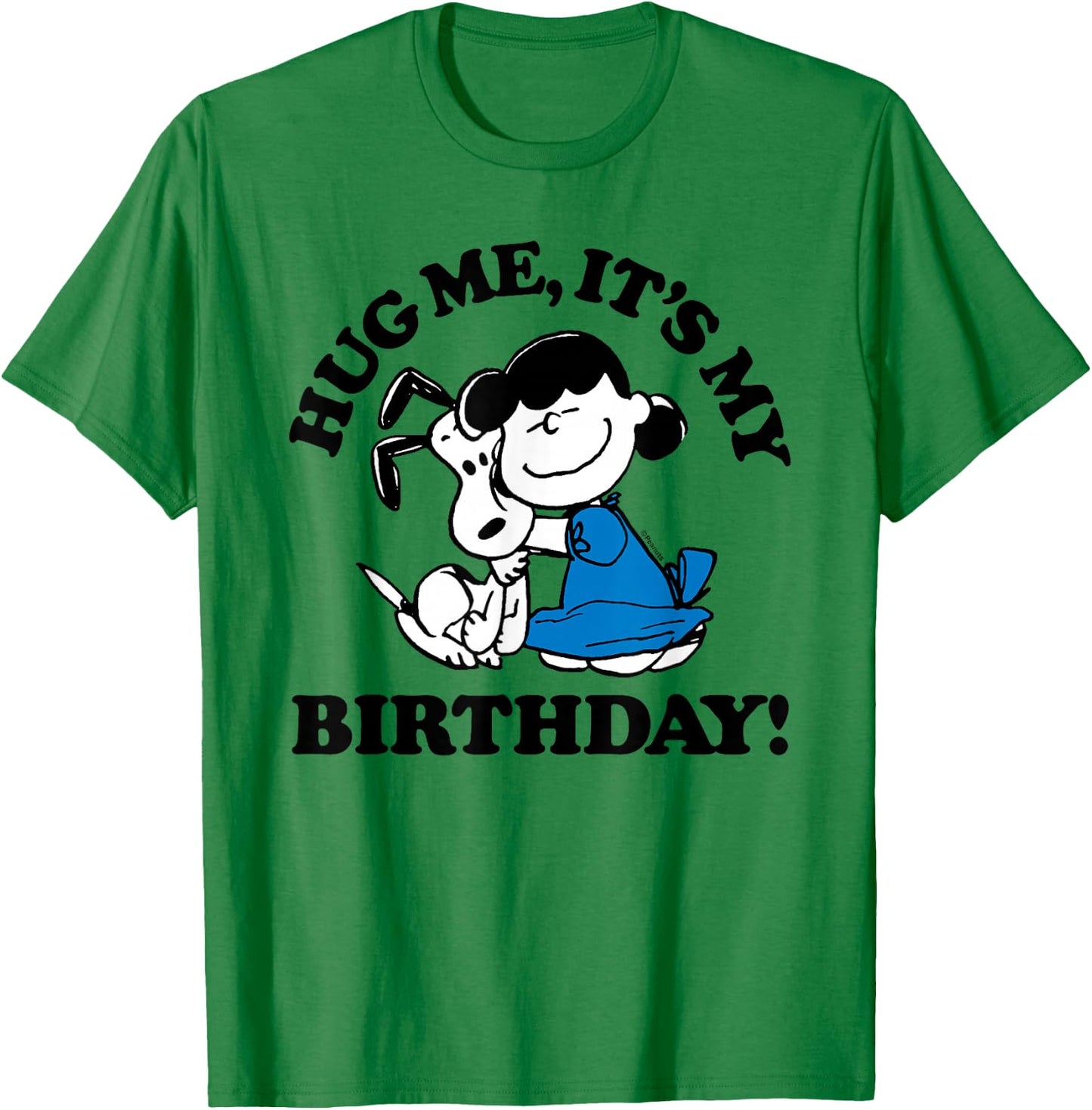 Peanuts Snoopy Lucy Birthday Hug T-Shirt - T-Shirt | Irish Green