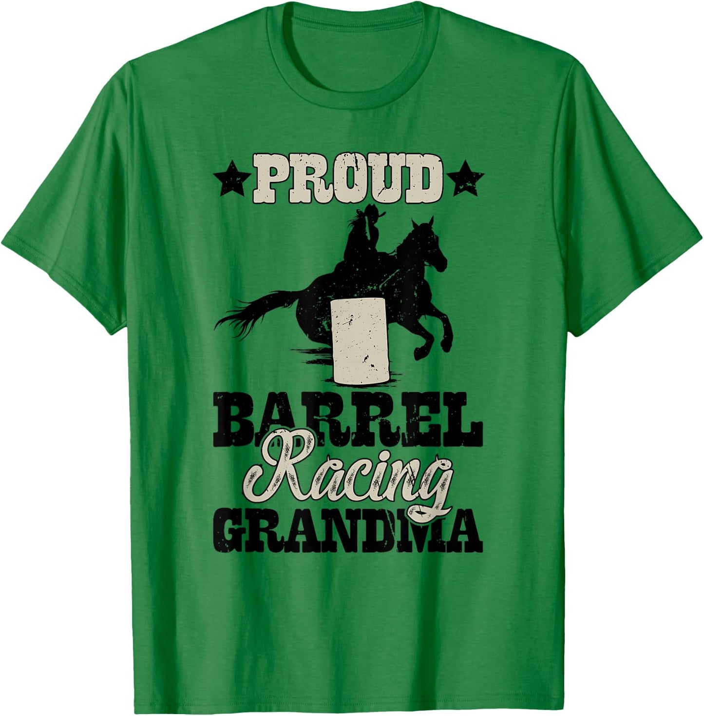 Proud Barrel Racer Grandma Barrel Racing Grandma T-Shirt - T-Shirt | Irish Green
