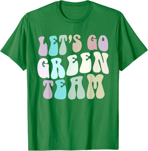 Retro LET'S GO GREEN TEAM War Game 60's Summer Camp Matching T-Shirt - T-Shirt | Irish Green