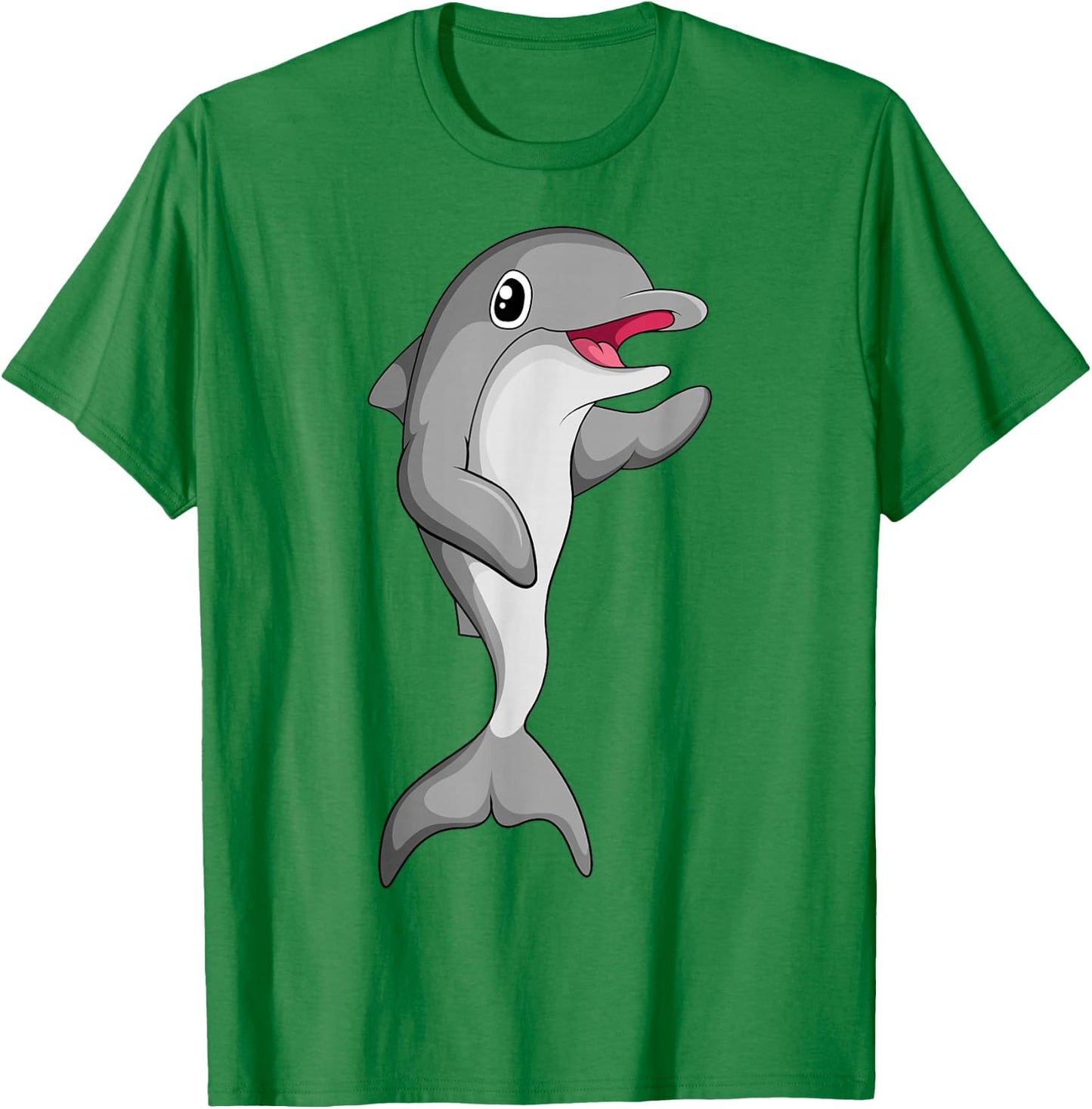 Dolphin Children's Girls Boys Dolphins T-Shirt - T-Shirt | Irish Green