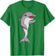 Dolphin Children's Girls Boys Dolphins T-Shirt - T-Shirt | Irish Green