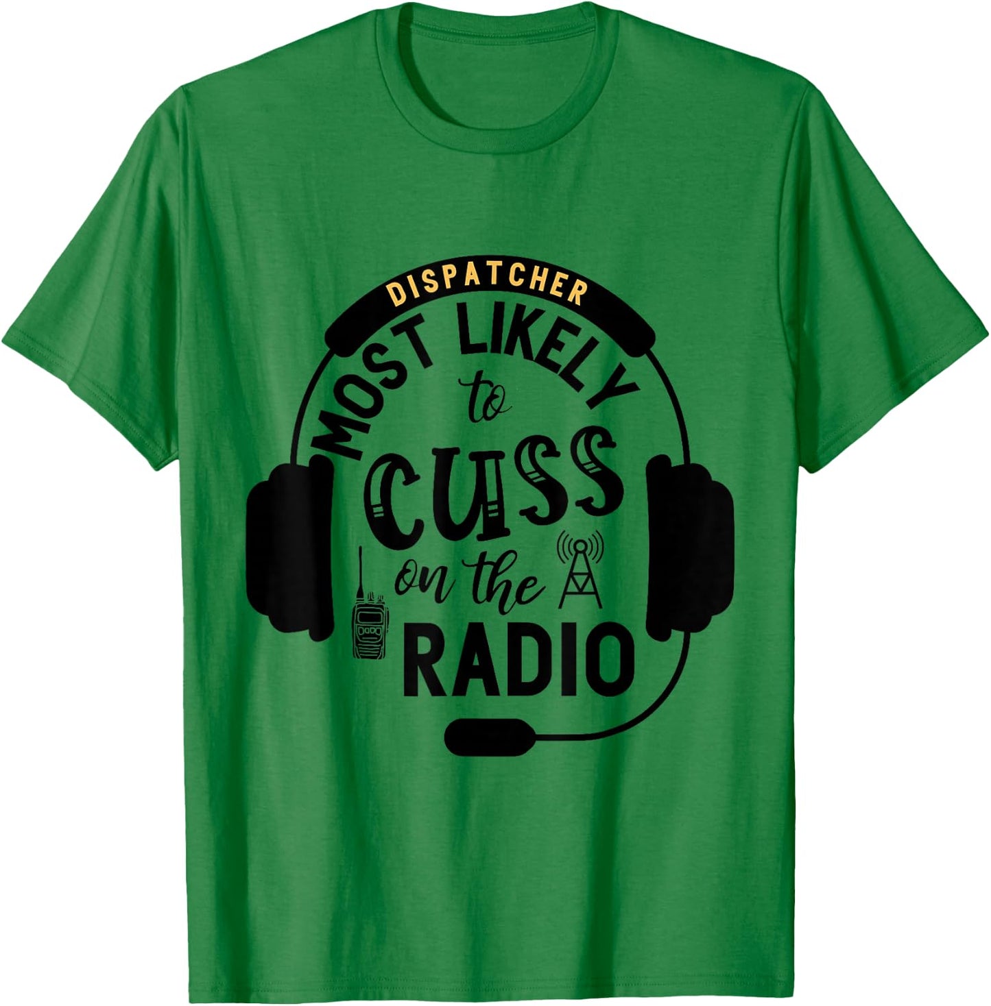 Funny 911 Dispatcher Gifts Police Dispatch Thin Gold Line T-Shirt - T-Shirt | Irish Green