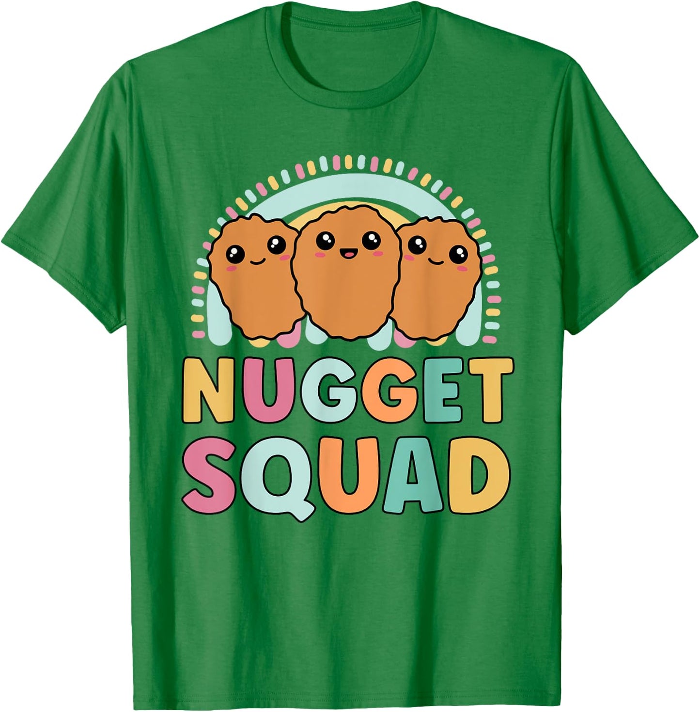 Nuggets Squad Funny Matching for Girls Chicken Nuggets T-Shirt - T-Shirt | Irish Green
