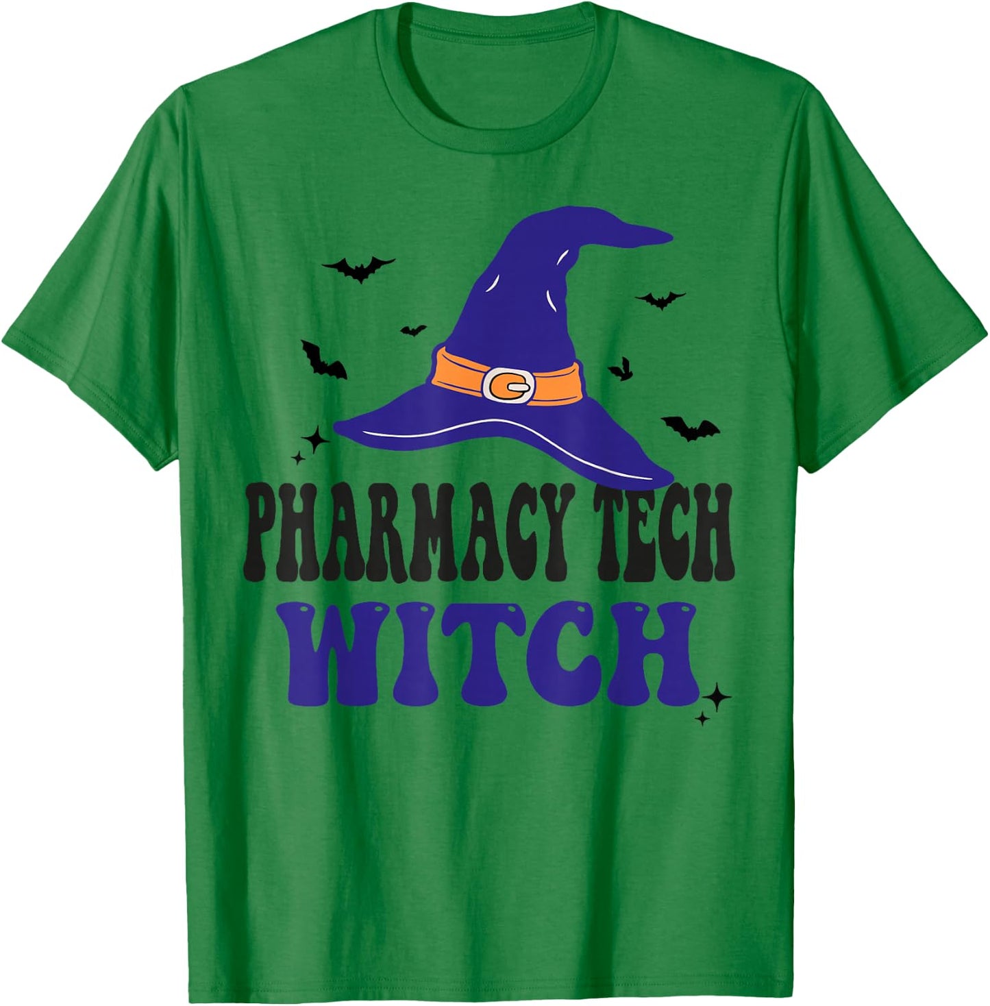 Pharmacy Tech Witch Halloween Funny Matching Group Costume T-Shirt - T-Shirt | Irish Green