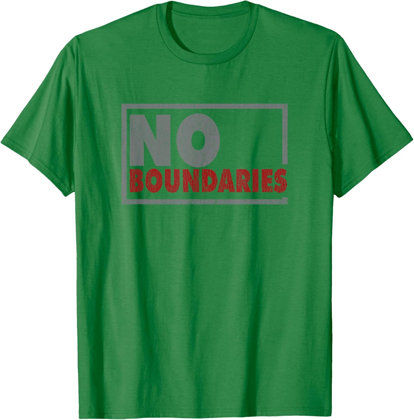 No Boundaries - Motivational Messages T-Shirt - T-Shirt | Irish Green
