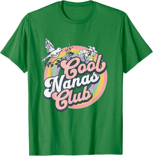 Cool Nanas Club Retro Groovy Flowers Design For Nanas T-Shirt - T-Shirt | Irish Green