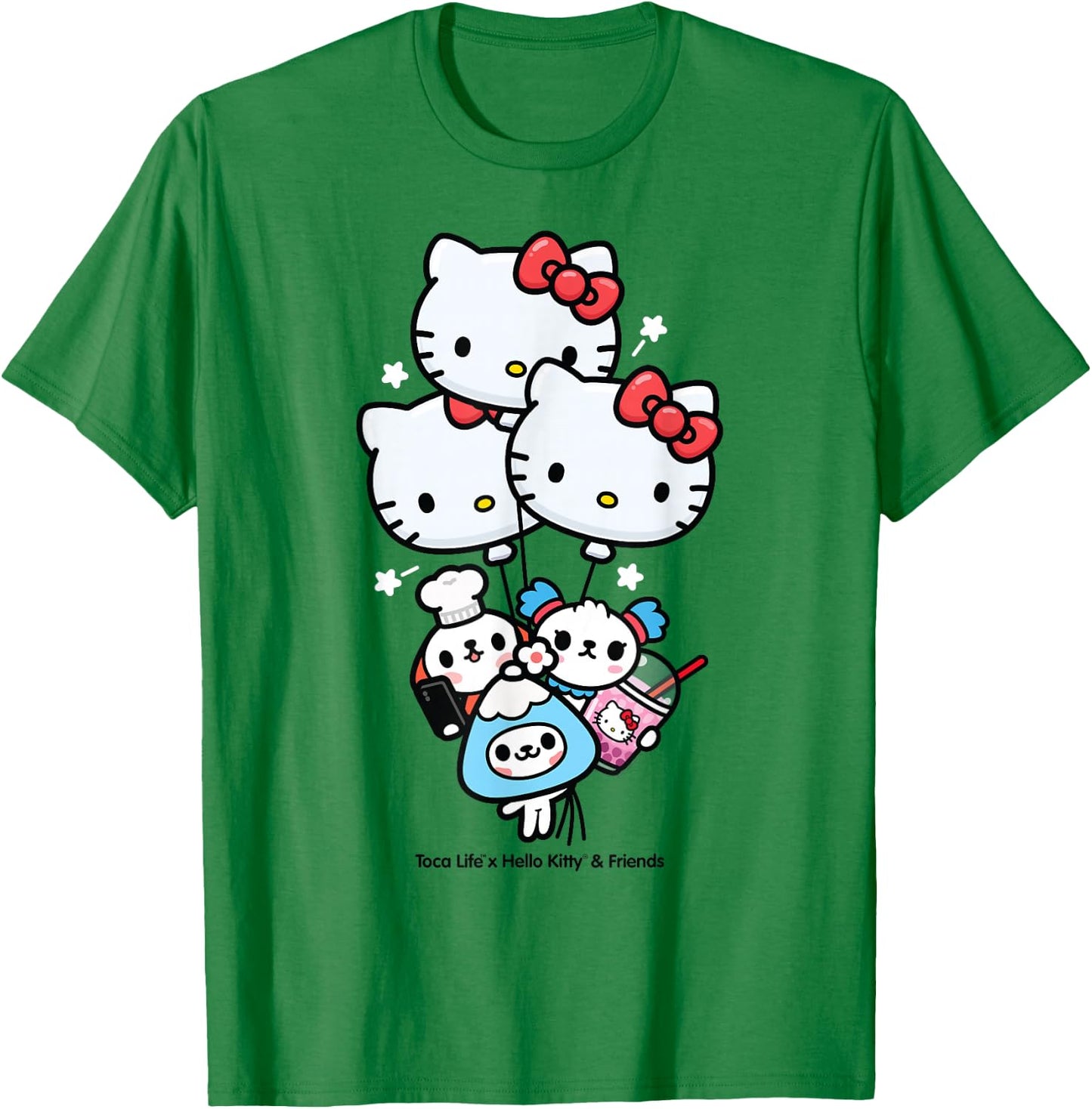 Toca Life x Hello Kitty & Friends Balloons T-Shirt - T-Shirt | Irish Green
