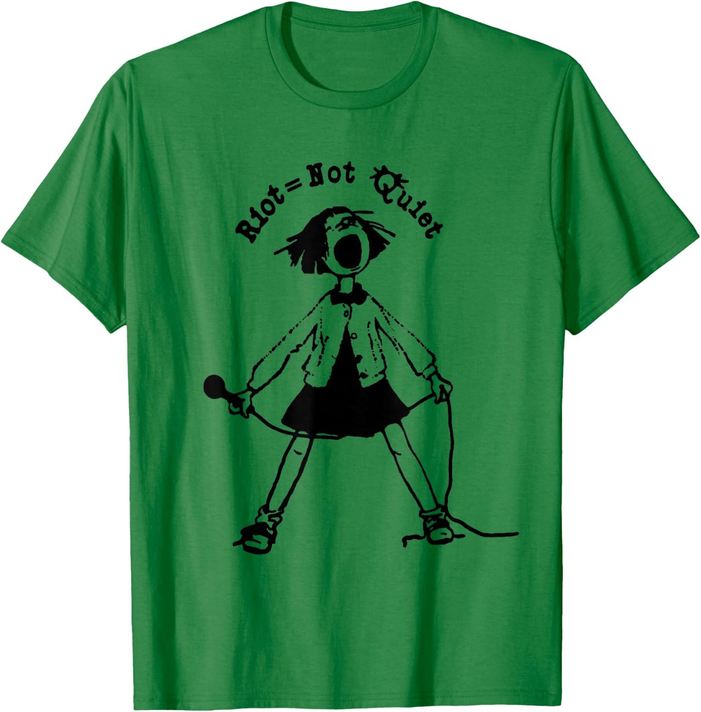 Riot Grrrl | Riot Not Quite | Riot Not Die T-Shirt - T-Shirt | Irish Green