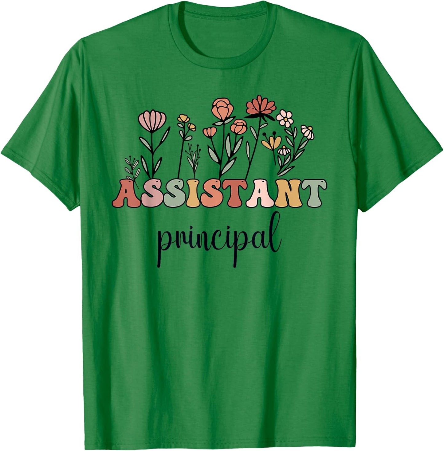 Assistant Principal Wildflower Groovy Women T-Shirt - T-Shirt | Irish Green