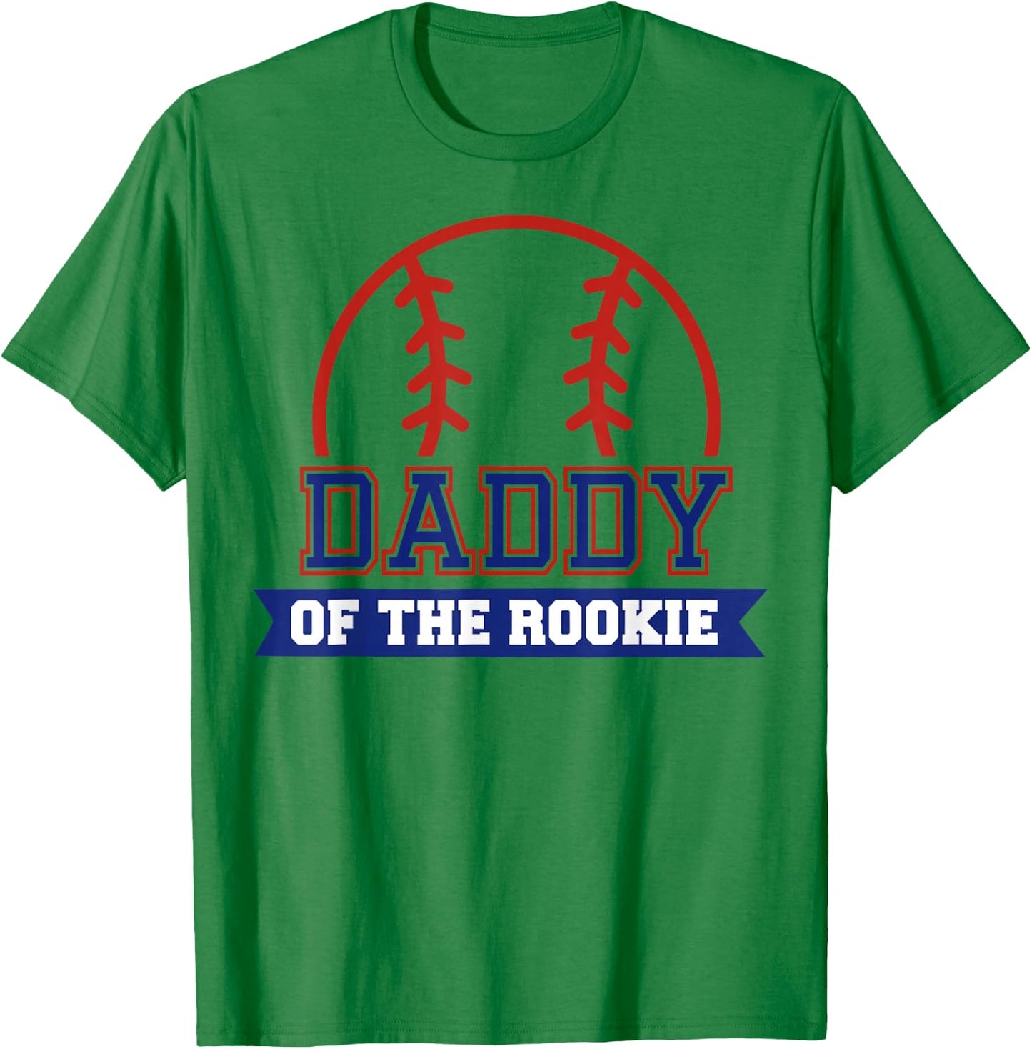 Daddy of Rookie 1st Birthday Baseball Theme Matching Party T-Shirt - T-Shirt | Irish Green