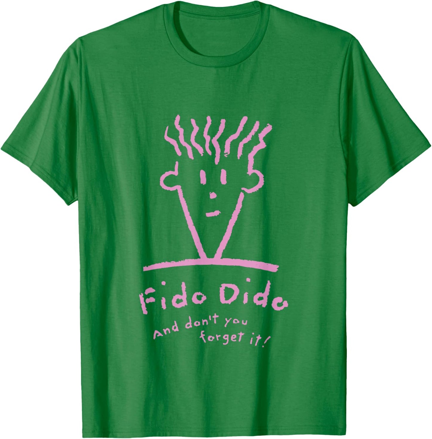 Fido Dido Pink Face Don't You Forget It T-Shirt - T-Shirt | Irish Green