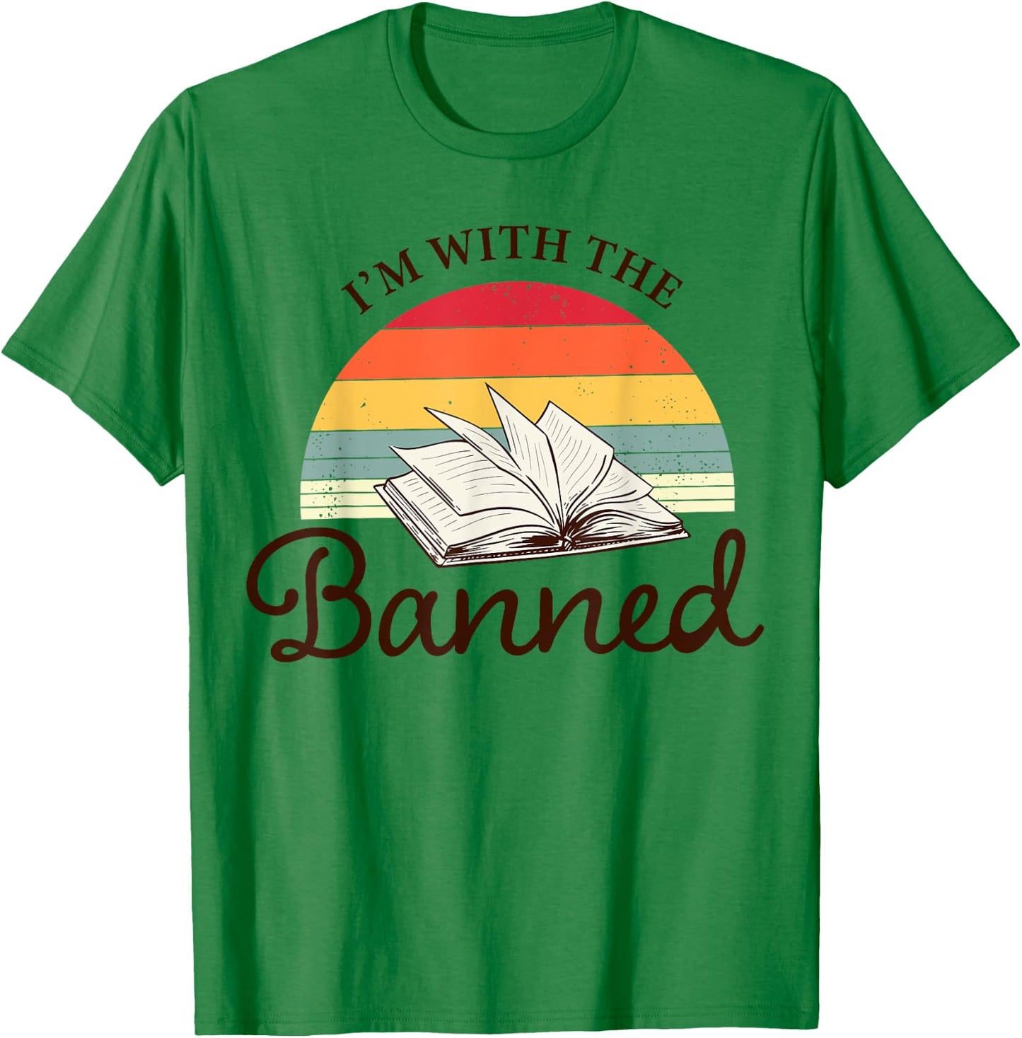 I'm With The Banned Books Week Librarian Retro Book Reader T-Shirt - T-Shirt | Irish Green