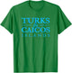 Turks and Caicos Islands Retro Colorful Text Souvenir T-Shirt - T-Shirt | Irish Green