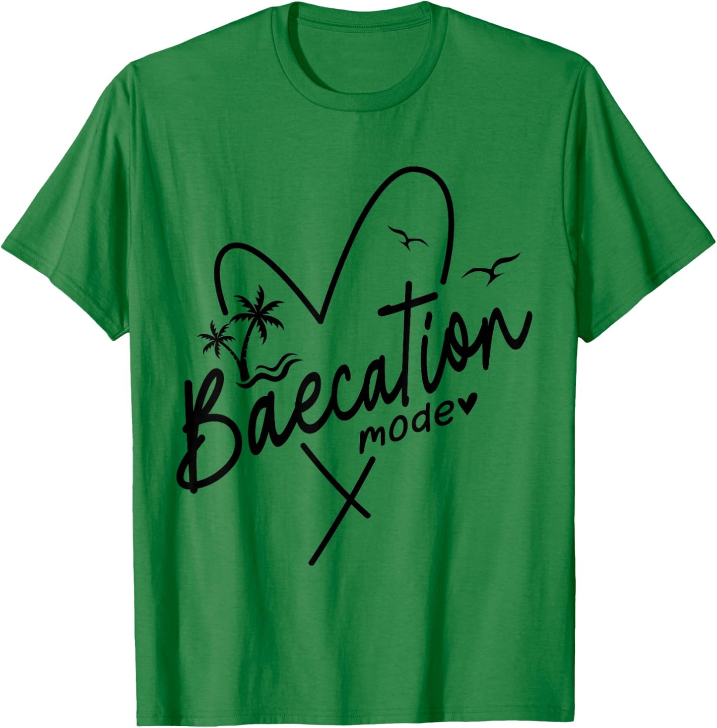 Baecation Mode His and Her Couples Matching Vacation Beach T-Shirt - T-Shirt | Irish Green