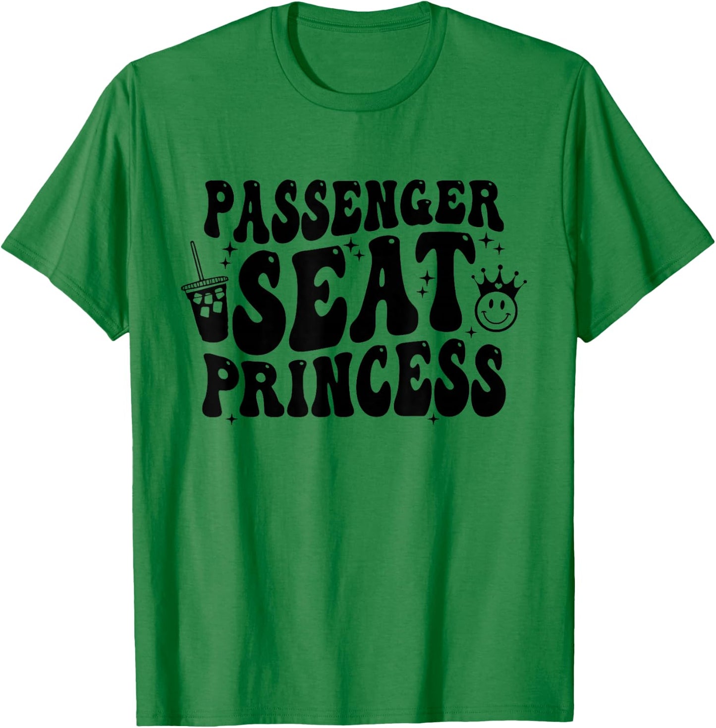 Passenger Seat Princess Ice Coffee Retro Summer T-Shirt - T-Shirt | Irish Green
