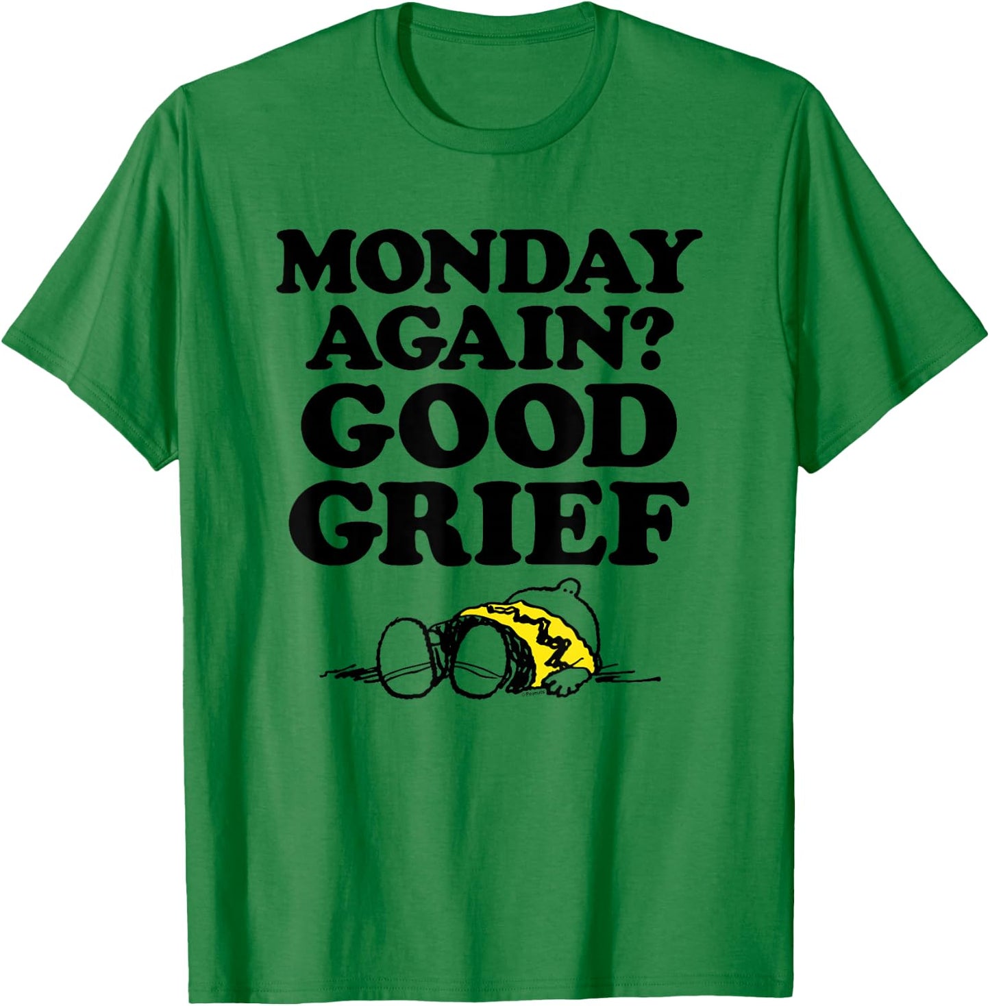 Peanuts - Monday Gute Trauer T-Shirt - T-Shirt | Irish Green