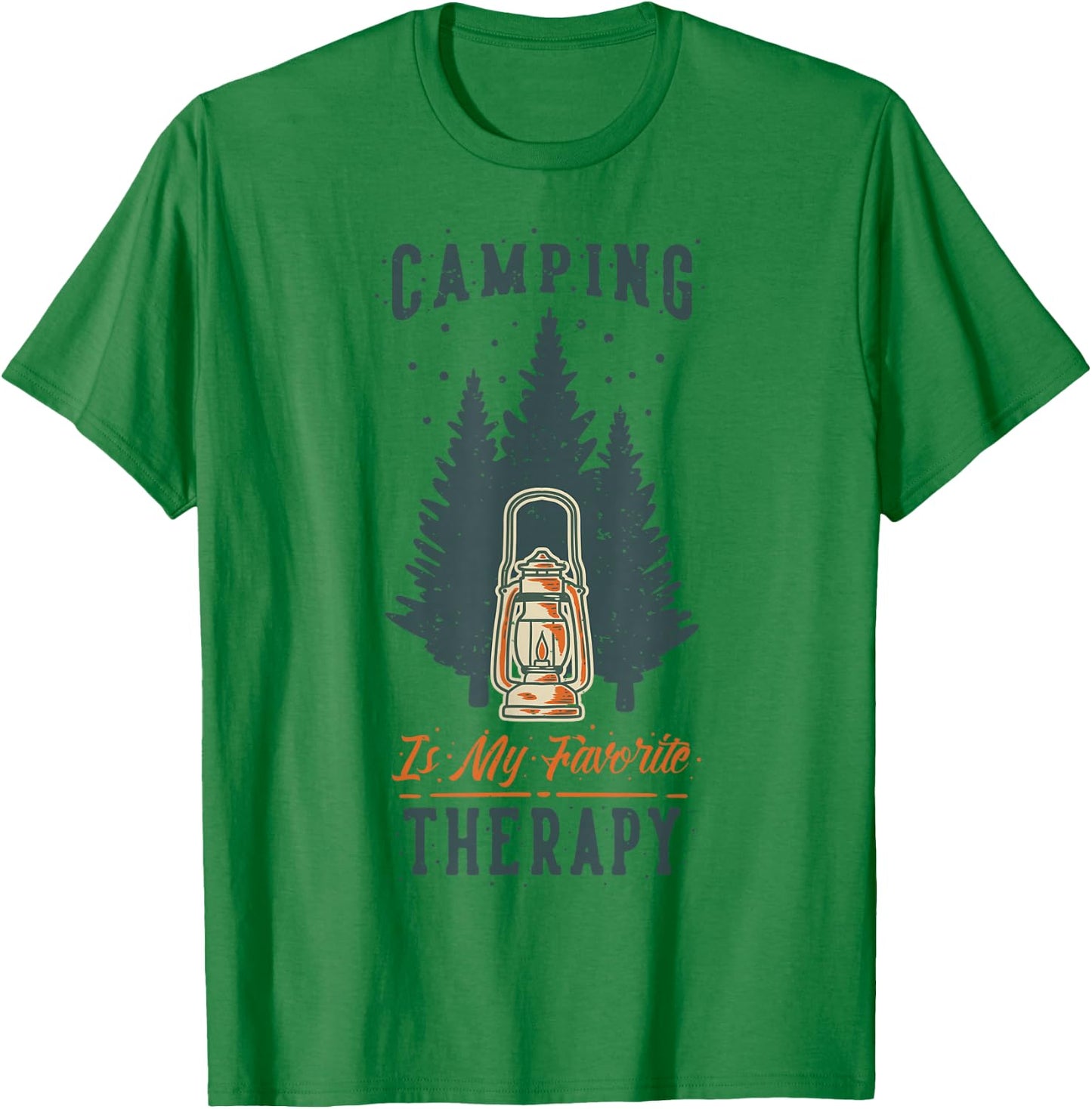 Funny Camper Camp Camping Gifts & Apparel FIDIMA -Adults White Small Modern Short Sleeve Camping T-Shirt - T-Shirt | Irish Green