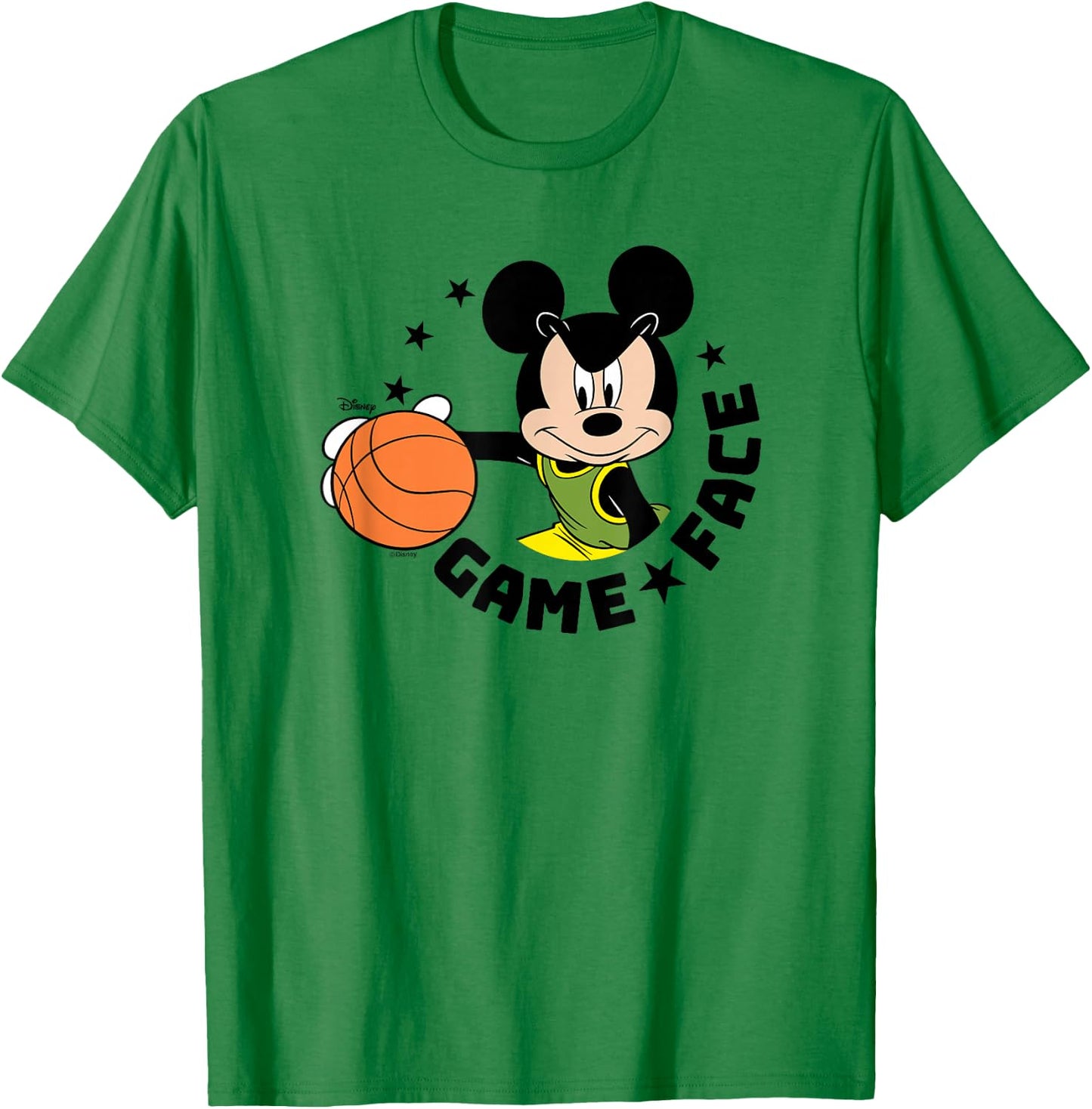 Mickey Game Face Basketball T-Shirt - T-Shirt | Irish Green