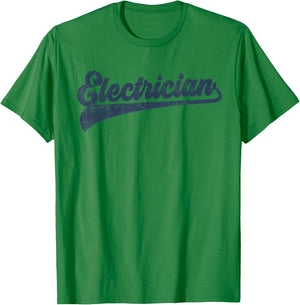 Electrician Cute Vintage Graphic T-Shirt - T-Shirt | Irish Green