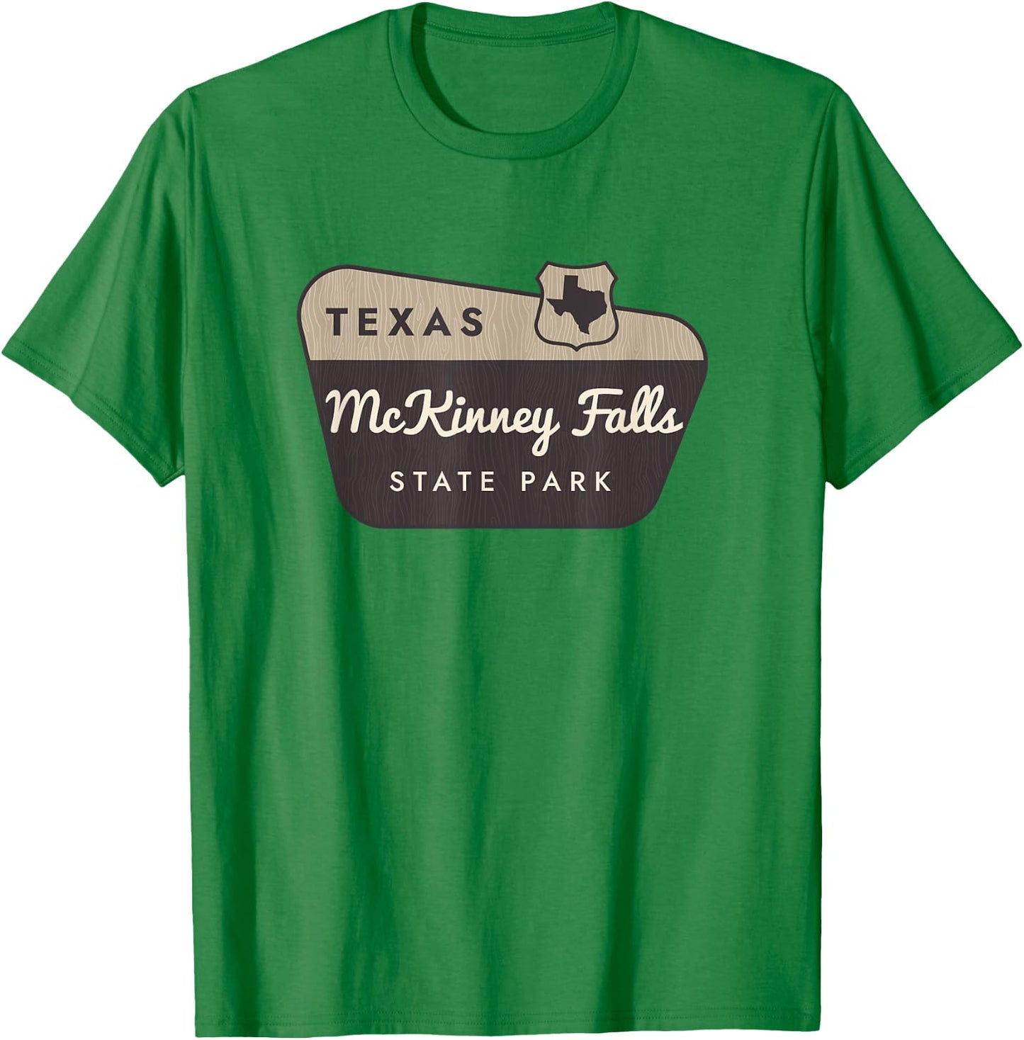McKinney Falls State Park Texas TX Welcome Sign Vacation T-Shirt - T-Shirt | Irish Green