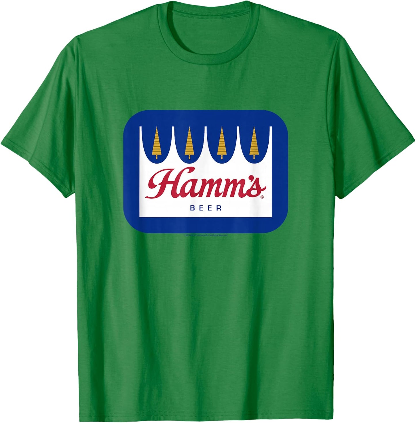 Coors Brewing Company The Hamm's Beer Vintage Chest Logo T-Shirt - T-Shirt | Irish Green