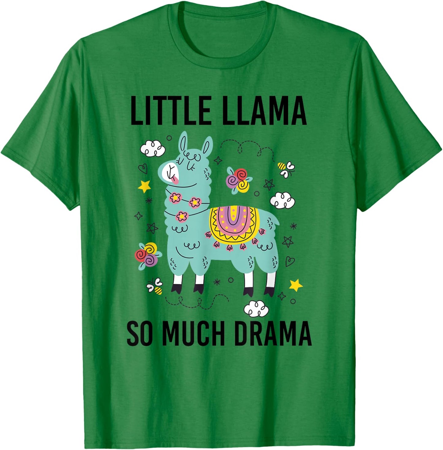 Llama Shirt Kids Boys Toddler Little Llama So much Drama T-Shirt - T-Shirt | Irish Green