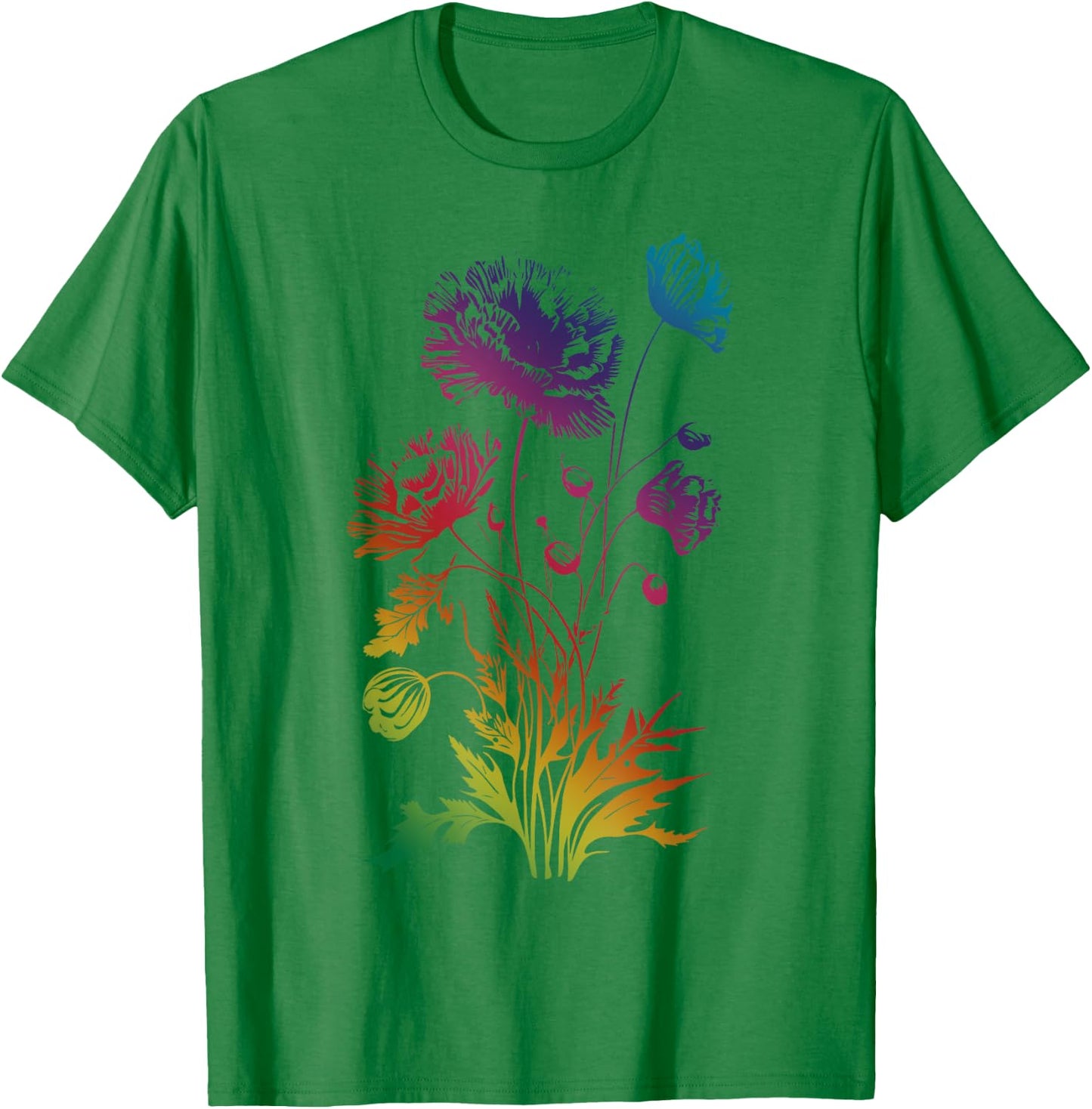 Poppies, spring bloomers, summer, flower, garden, outdoor Men Women Girls Kids T-Shirt - T-Shirt | Irish Green