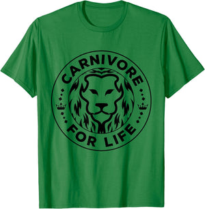 Carnivore Diet for Life Lion Carnivores Meat Ketogenic Lover T-Shirt - T-Shirt | Irish Green
