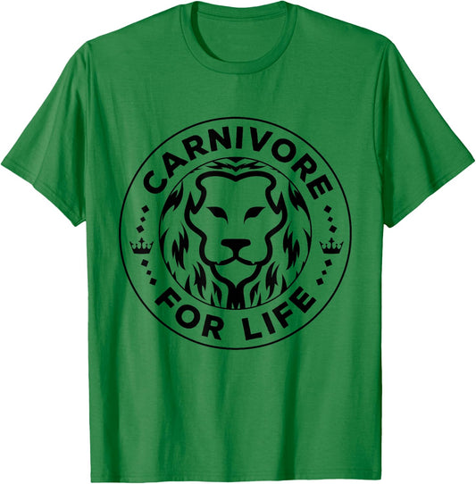 Carnivore Diet for Life Lion Carnivores Meat Ketogenic Lover T-Shirt - T-Shirt | Irish Green