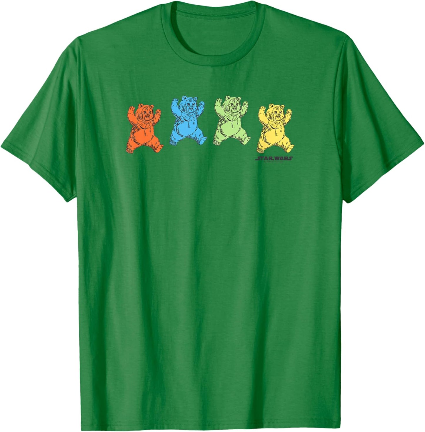 Star Wars Rainbow Vintage Grateful Dead Ewoks T-Shirt - T-Shirt | Irish Green