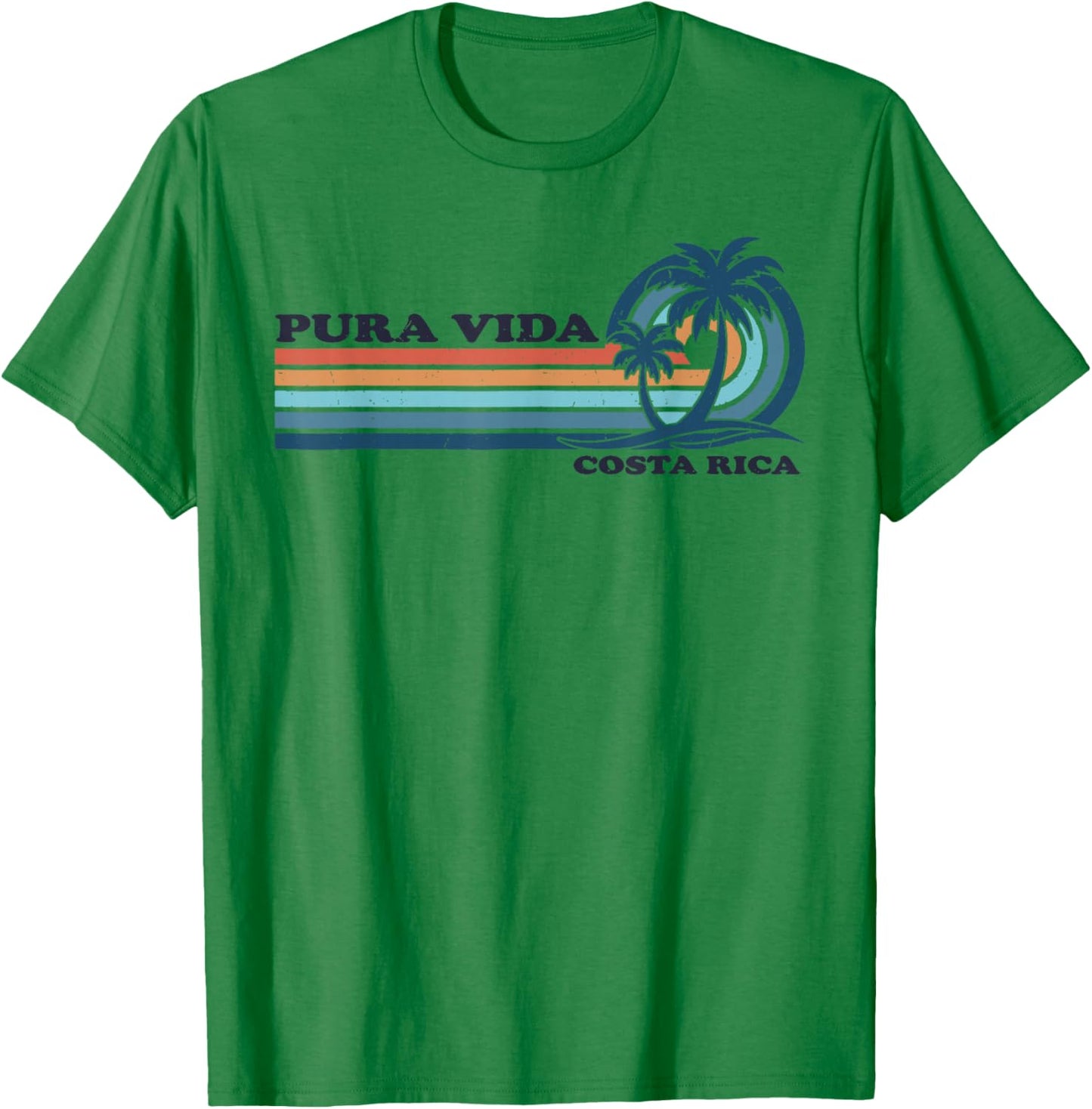 Retro Vintage Family Vacation Costa Rica Pura Vida T-Shirt - T-Shirt | Irish Green